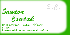 sandor csutak business card